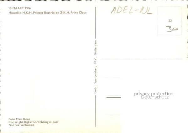 Adel Niederlande Hochzeit Prinzessin Beatrix Prinz Claus – Bild 2