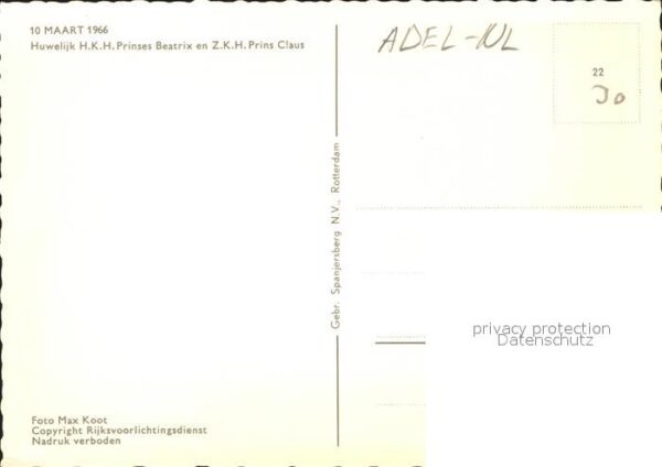 Adel Niederlande Hochzeit Prinzessin Beatrix Prinz Claus – Bild 2