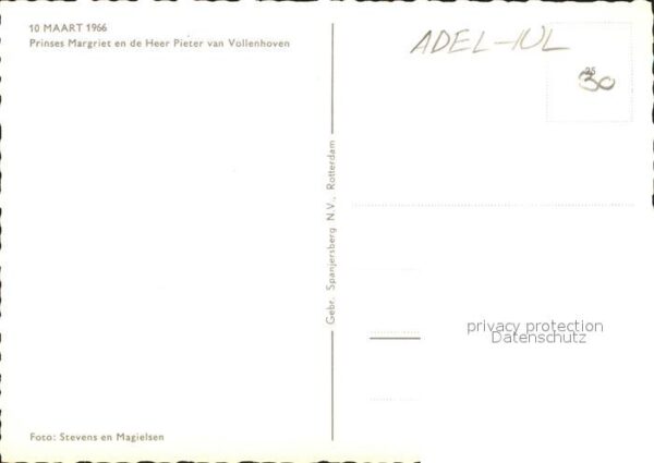 Adel Niederlande Prinzessin Margriet Pieter van Vollenho – Bild 2