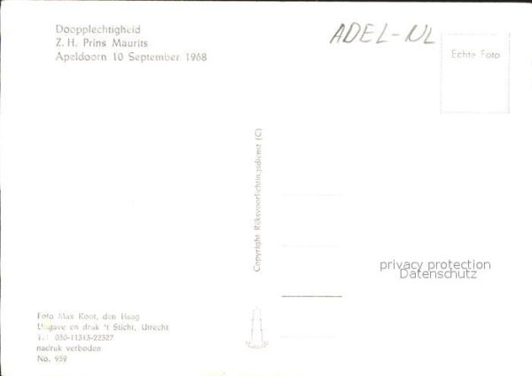 Adel Niederlande Taufe Prinz Maurits Prinzessin Margriet – Bild 2