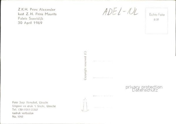 Adel Niederlande Prinz Alexander Prinz Maurits Kuss – Bild 2