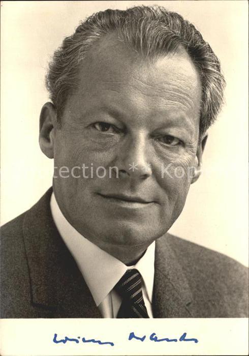 Politiker Willy Brandt Autogramm