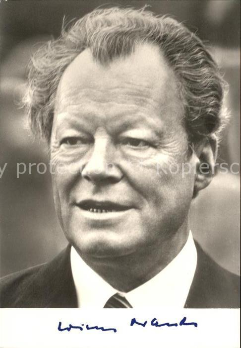 Politiker Willy Brandt Autogramm