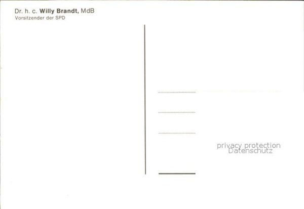 Politiker Willy Brandt Autogramm – Bild 2