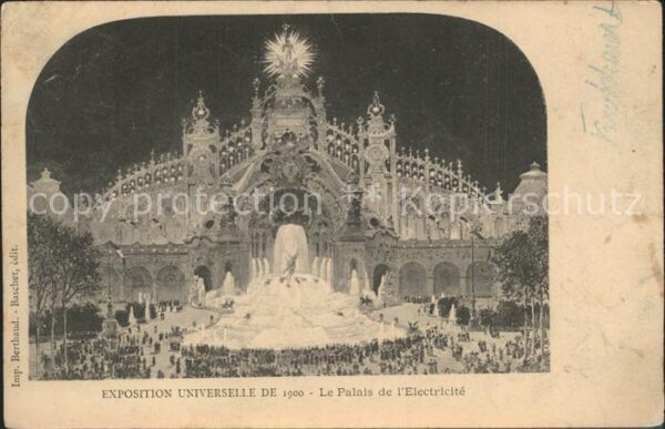 Exposition Universelle Paris 1900 Palais de l'Electricite