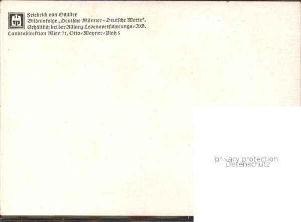 Schiller Friedrich Bildnisfolge Deutsche Männer-Deutsche W – Bild 2