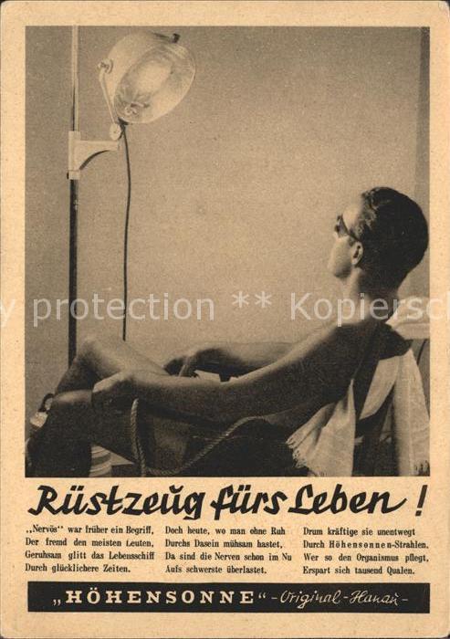 Werbung Reklame Quarzlampe Höhensonne Hanau