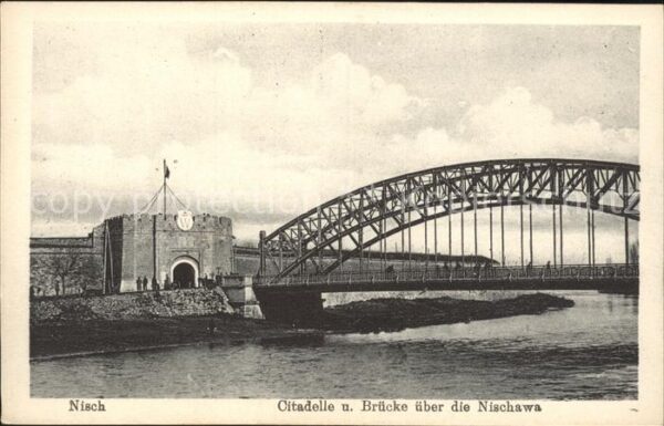 Nisch Okrug Nisava Citadelle un Brücke über Nischawa