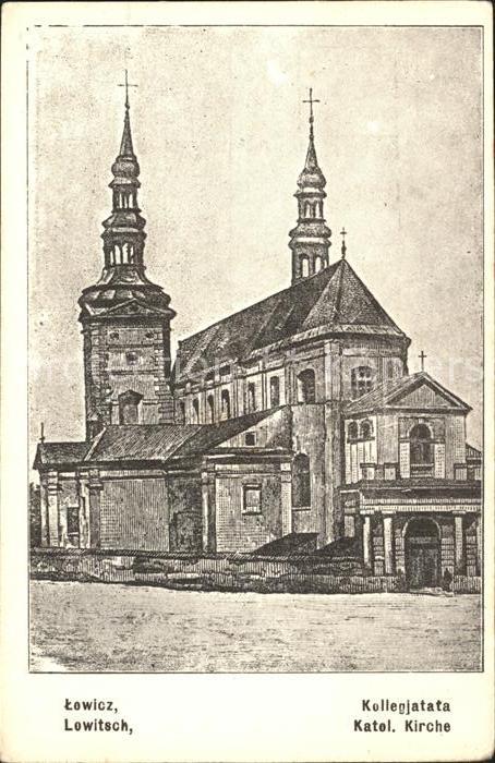 Lowitsch Lowicza Kriche Zeichnung