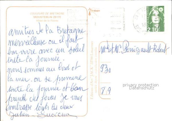 Bretagne Region Mousterlin Hotel de la Pointe – Bild 2
