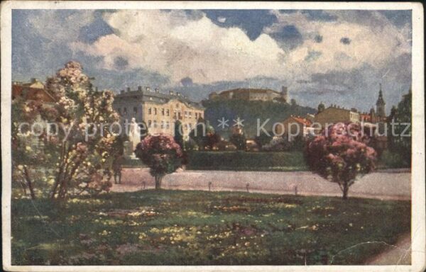 Laibach Slowenien Künstlerkarte Nr. 7013-2