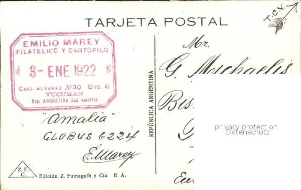 Buenos Aires Palacio de las Aguas Corrientes Stempel – Bild 2