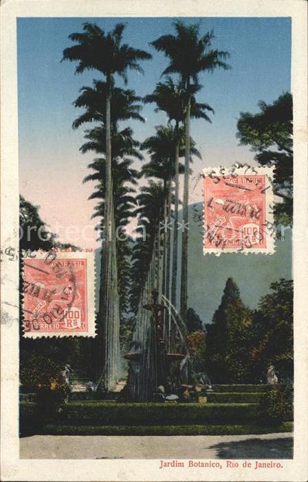 Rio de Janeiro Jardim Botanico Stempel auf AK