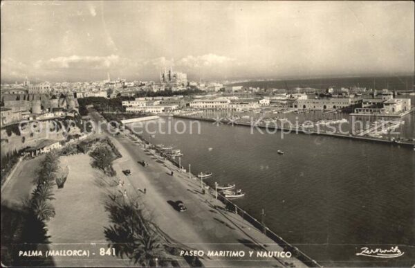 Palma de Mallorca Paseo Maritimo y Nautico vista aerea