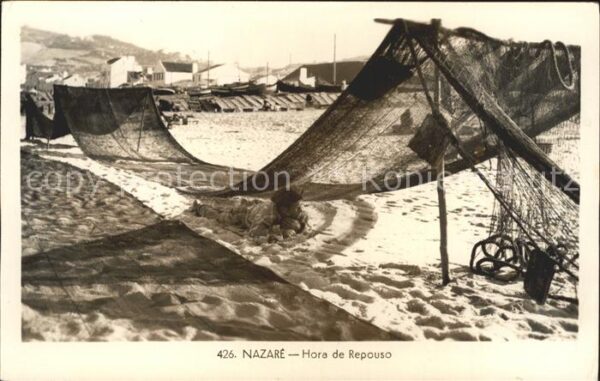Nazare Portugal Hora de Repouso Fischernetz