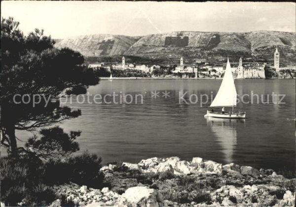 Rab Kroatien Panorama sa jedrilicom Segelboot