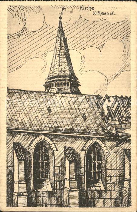 Kuenstlerkarte W. Haenel Kirche