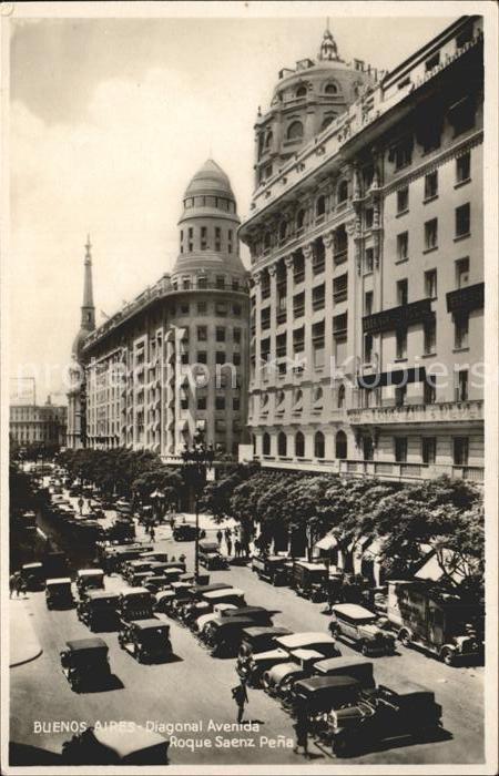 Buenos Aires Diagonal Avenida Roque Saenz Pena