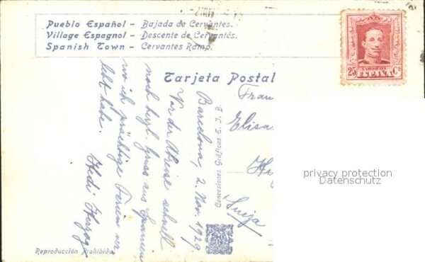 Barcelona Cataluna Exposicion Internacional de 1929 Pueblo – Bild 2