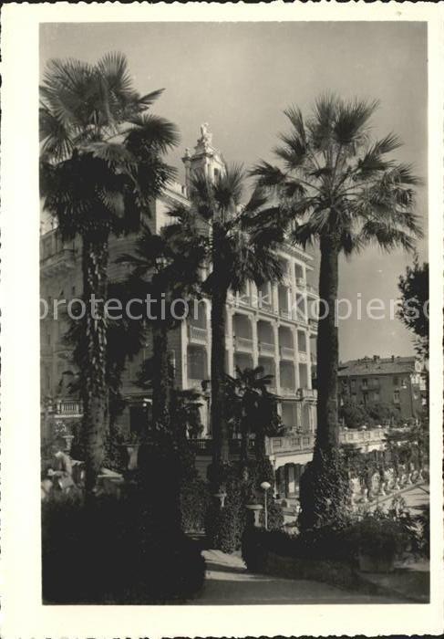 Opatija Abbazia Hotel Slavija Palmen