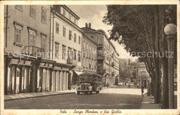 Pola Pula Croatia Largo Oberdan Via Giulia