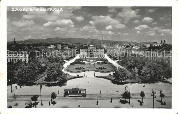 Zagreb Panorama Strassenbahn Schloss