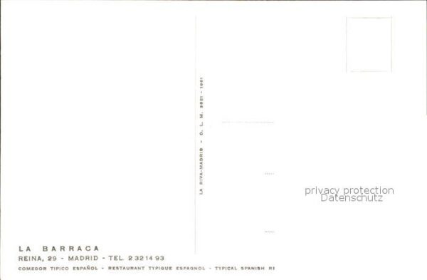 Madrid Spain La Barraca Restaurant – Bild 2