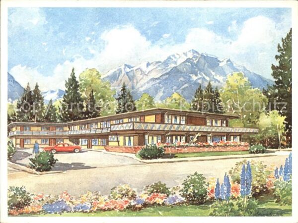 Banff Canada Gammon Hotel Künstlerkarte