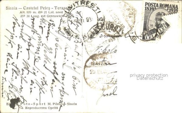 Sinaia Castelul Peles Terase – Bild 2