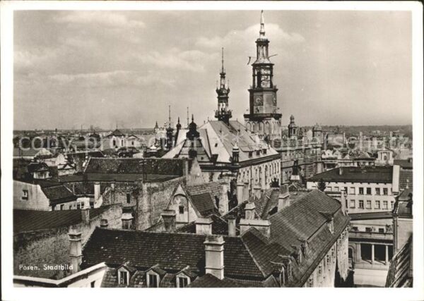 Posen Poznan Stadtbild mit Kirche