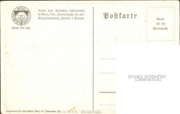 Verlag Schulverein Nr. 842 Abschied von Innsbruck Mandoline – Bild 2