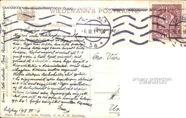 Verlag Wiedemann WIRO Nr. 2380 A Salzburg Mirabellgarten – Bild 2