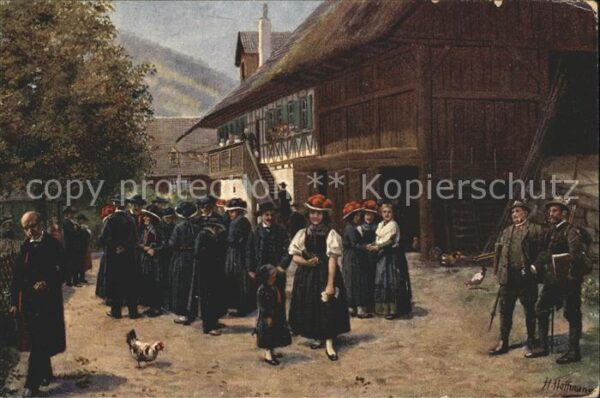 Hoffmann Heinrich Nr. 9 Nach der Kirche Trachten Schwarzw