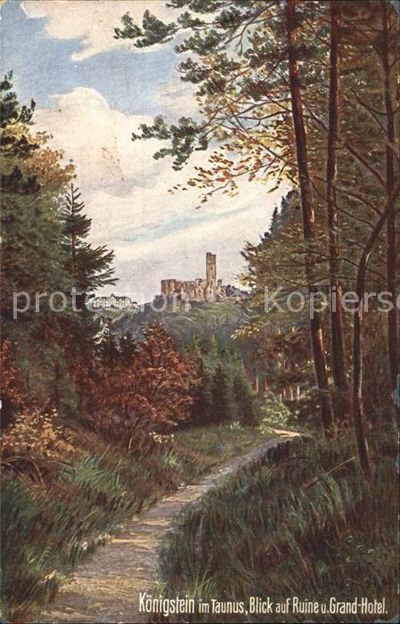 Verlag Wiedemann WIRO Nr. 2082 B Königstein Taunus Ruine Grand-Ho