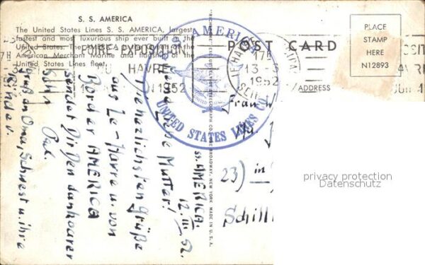 Dampfer Oceanliner S.S. America – Bild 2