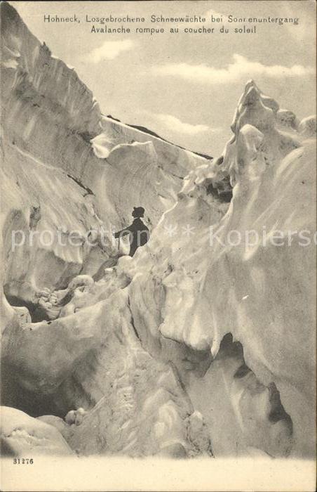 Bergsteigen Klettern Hohneck Losgebrochene Schneewächte bei
