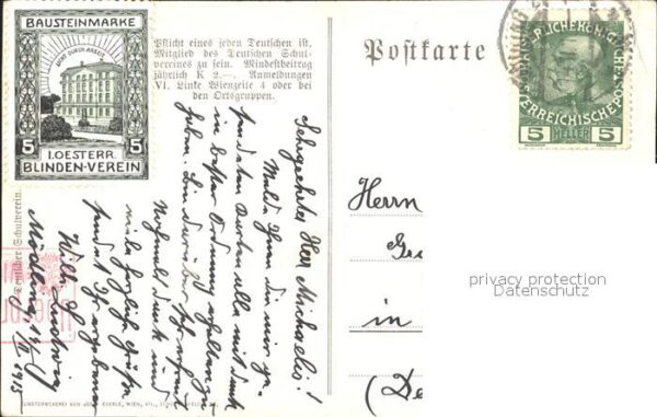 Verlag Schulverein Nr. Blindenverein Viktor Dankl Ritterhöfer – Bild 2