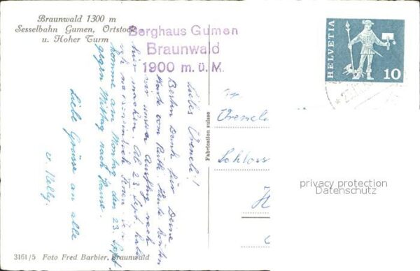 Sessellift Gumen Ortstock Hoher Turm Braunwald – Bild 2