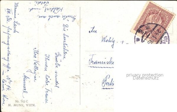 Munk M. Wien Vienne Nr. 742 C In höheren Regionen Flugzeug – Bild 2