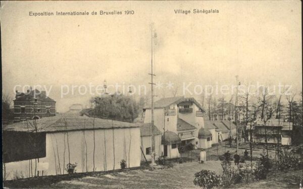 Exposition Universelle Bruxelles 1910 Village Senegalais