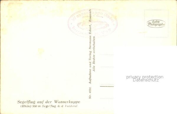 Segelflug Gliding Vol-Voile Vuolo-a-Vela Wasserkuppe Rhön Fuldatal – Bild 2