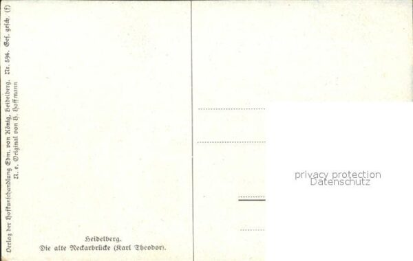 Hoffmann Heinrich Heidelberg Alte Neckarbrücke Karl Theod – Bild 2