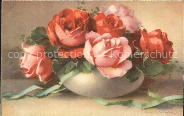 Klein Catharina Kuenstlerlitho Rosen