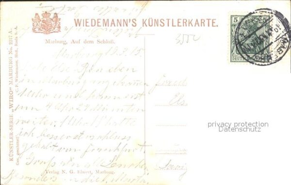 Verlag Wiedemann WIRO Nr. 2217 A Marburg Schloss – Bild 2