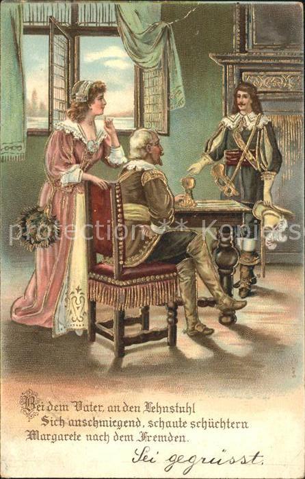 Trompeter Scheffel Margarete Vater Litho