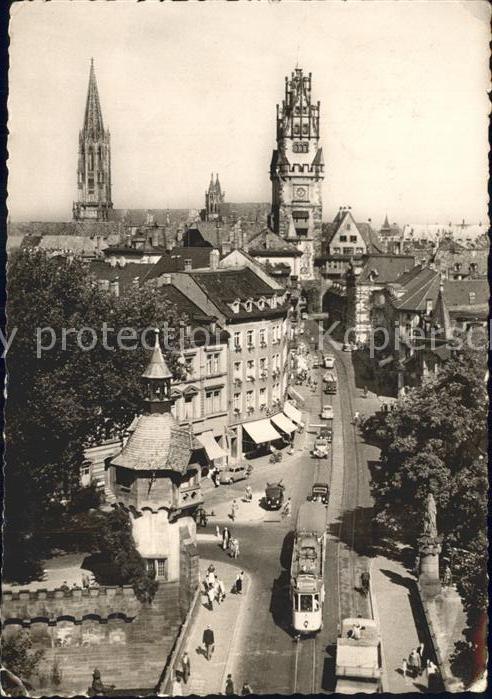 Strassenbahn Freiburg im Breisgau Schwabentor Münste