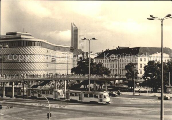 Strassenbahn Leipzig Fussgängerbrücke Friedrich-Enge