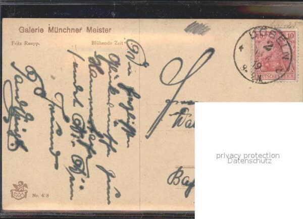 Verlag Galerie Muenchner Meister Nr. 408 Fritz Raupp Blühende Zeit – Bild 2