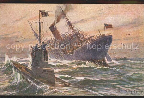 Stoewer Willy Tegel Vernichtung Handelsdampfer England Unte
