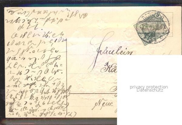 Jahreszahl 1908 Taube Neujahr Rosen Vergissmeinnic – Bild 2